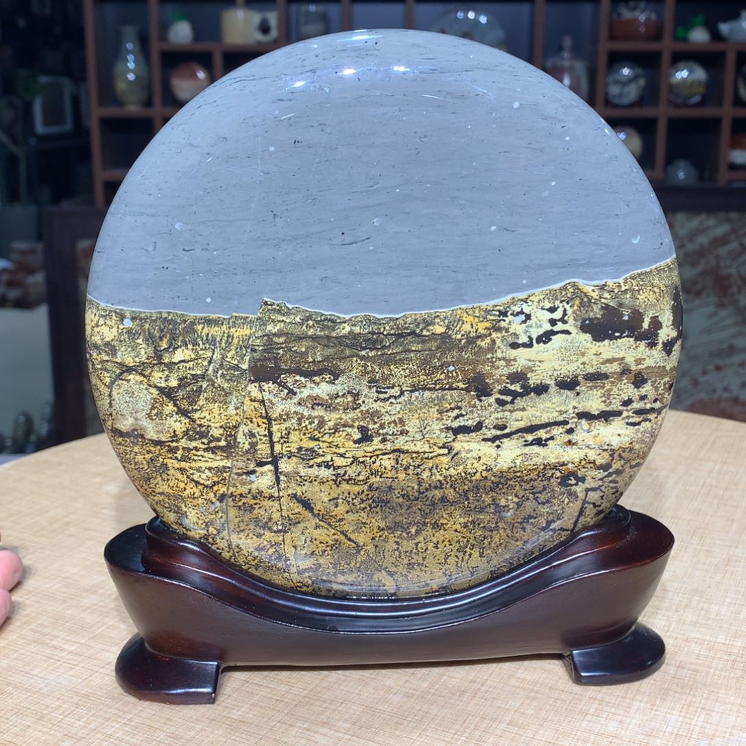 紫砂，广西国画石摆件，收藏观赏