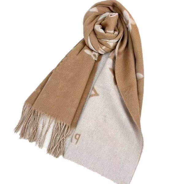 经典百搭双面羊绒时尚加厚保暖围巾Lucky