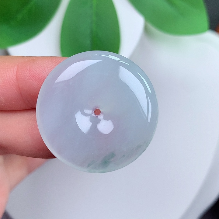 颈饰未镶嵌翡翠平安扣 28.8x5.0mm