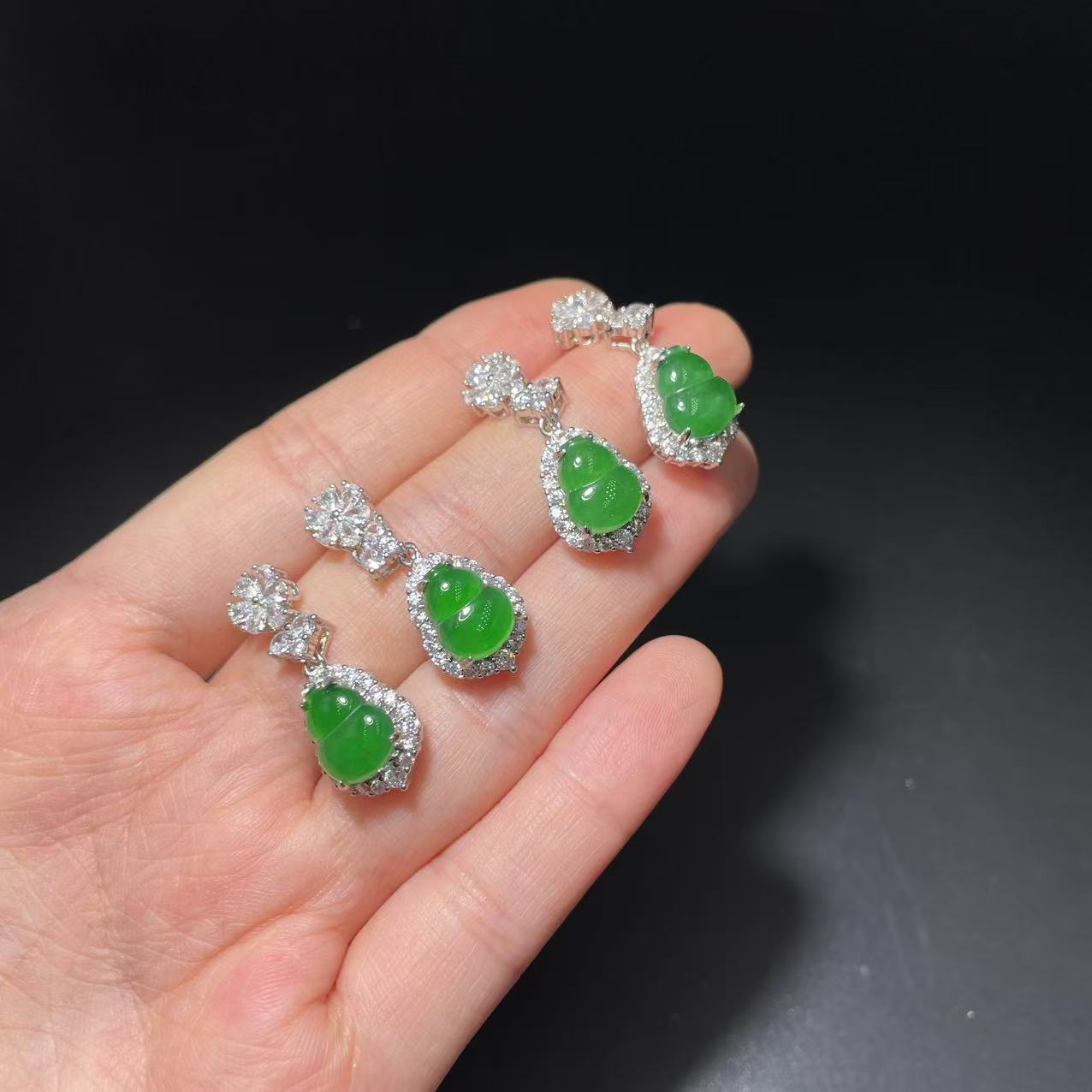 【胖】翡翠耳饰多样性发其一@k