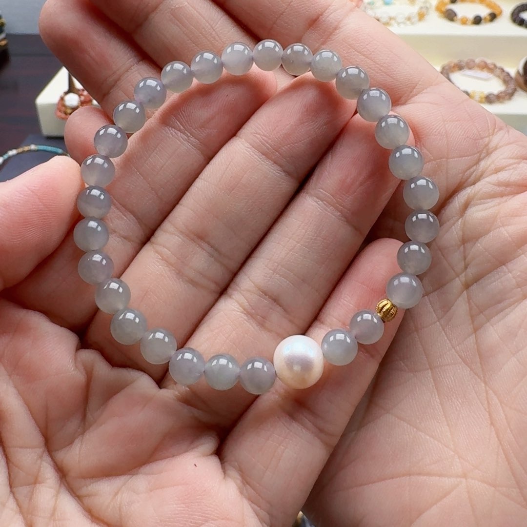 手链未镶嵌和田玉（青玉）