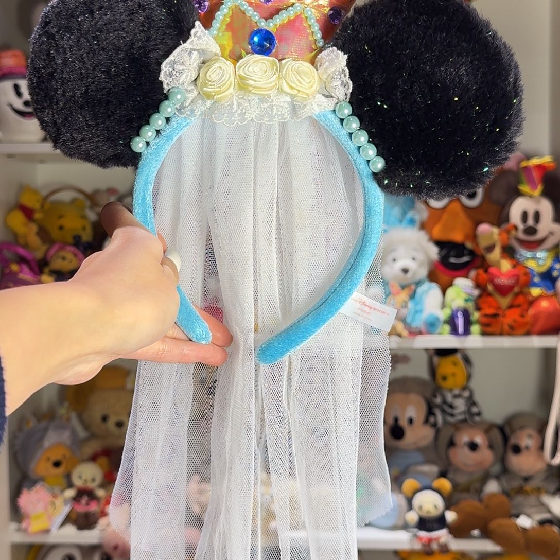 毛绒米妮发箍婚纱