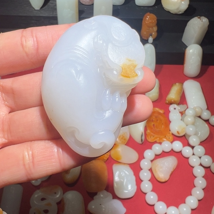 和田玉挂件未镶嵌军**亮