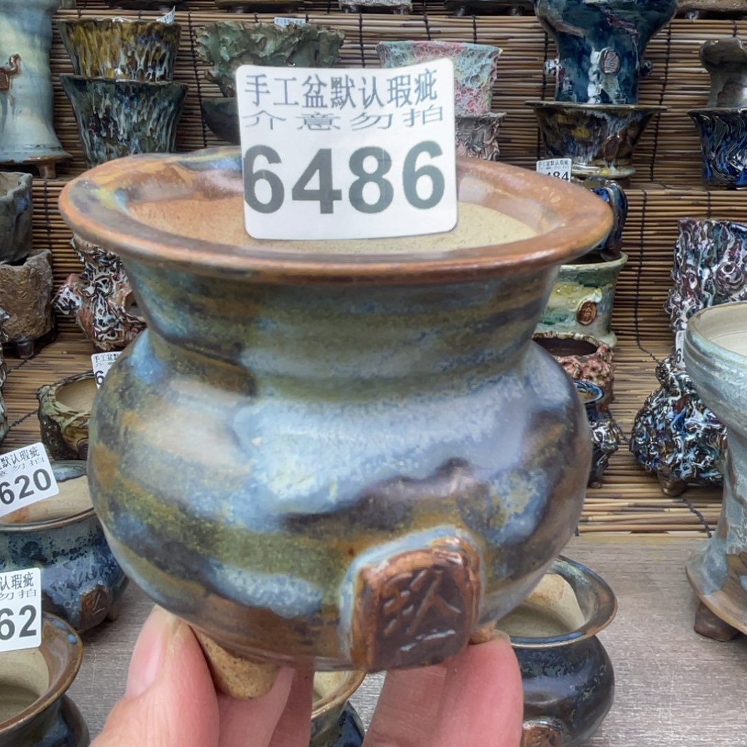 手工花盆默认瑕疵完美者勿拍