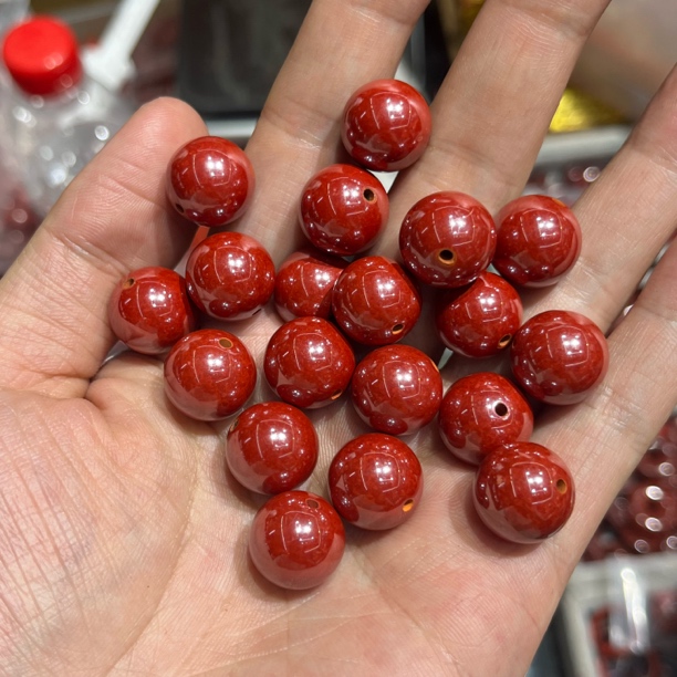 含辰砂工艺品7140-帝王砂单珠吊坠14mm