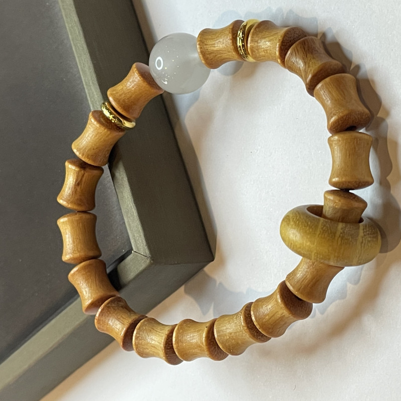 A17 黄金檀竹节 跑环手串