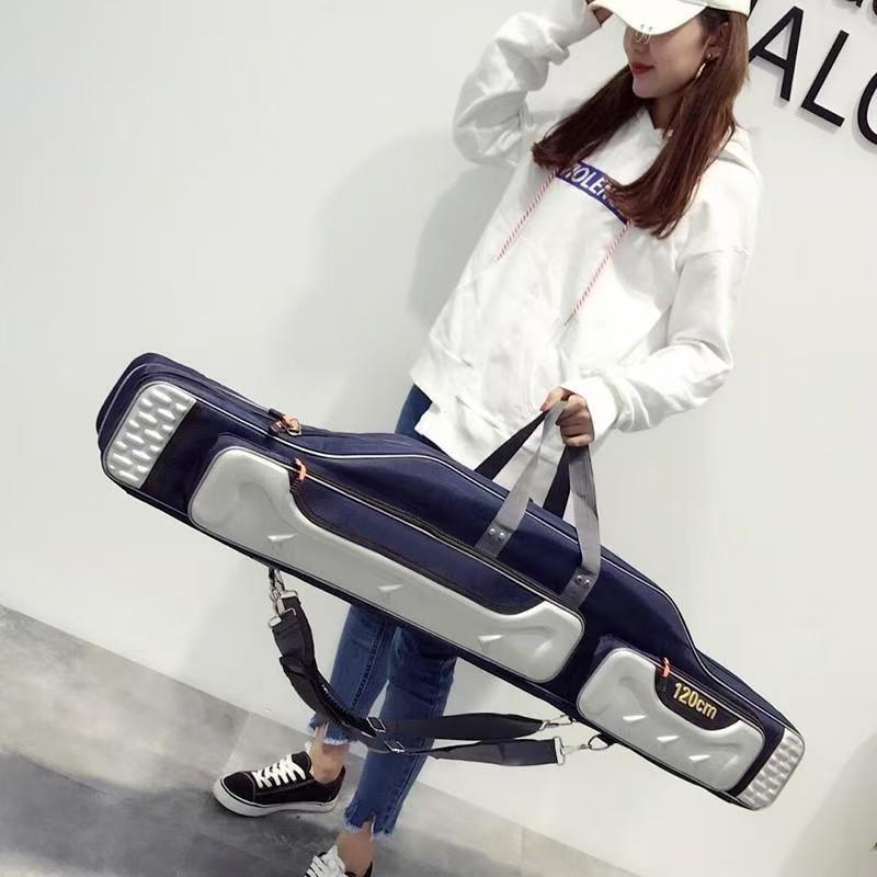 多功能加厚防水大容量鱼竿包海竿路亚竿适用单肩双肩手提