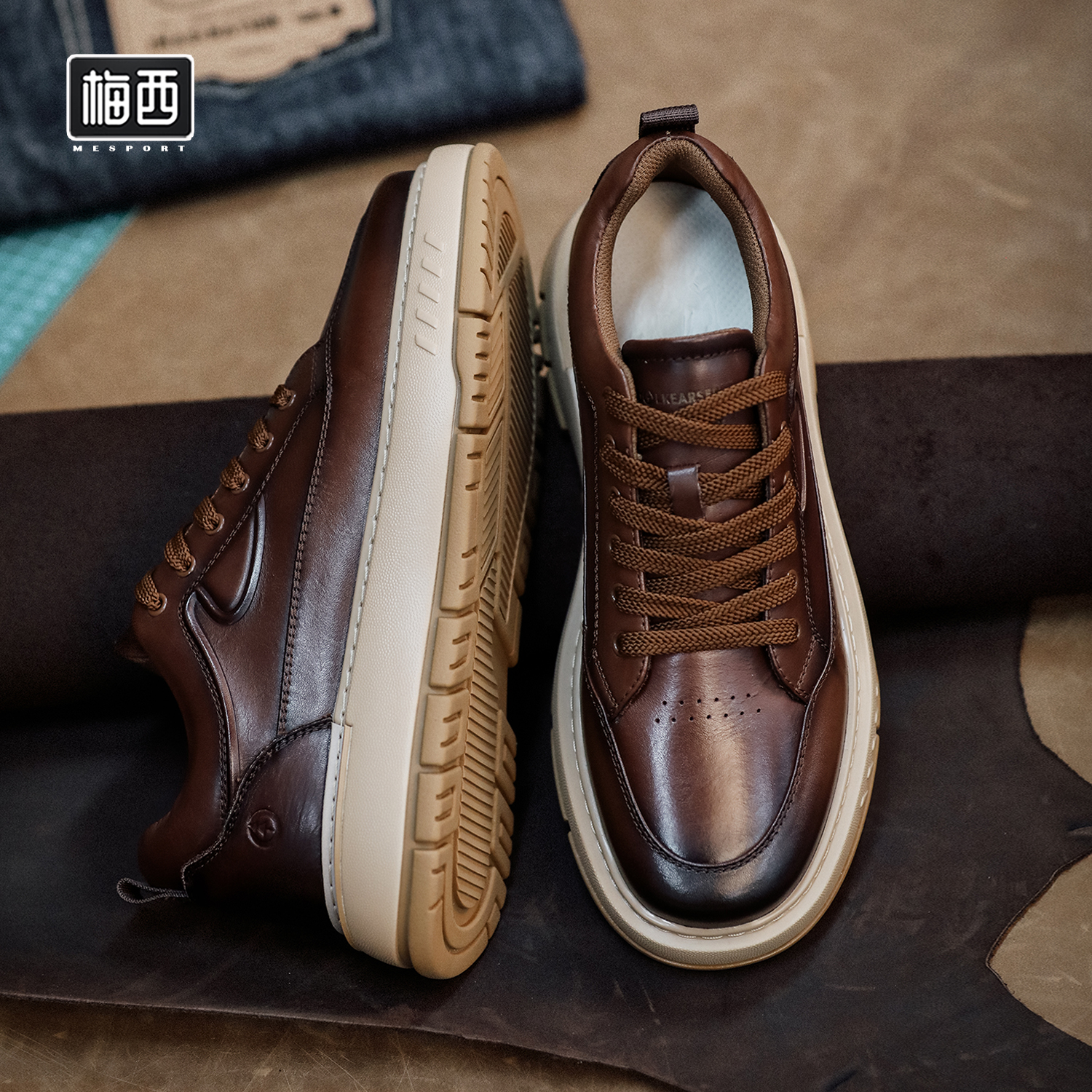 【杜克森】头层牛皮保暖时尚潮流板鞋韩版耐磨时尚男鞋YC6101