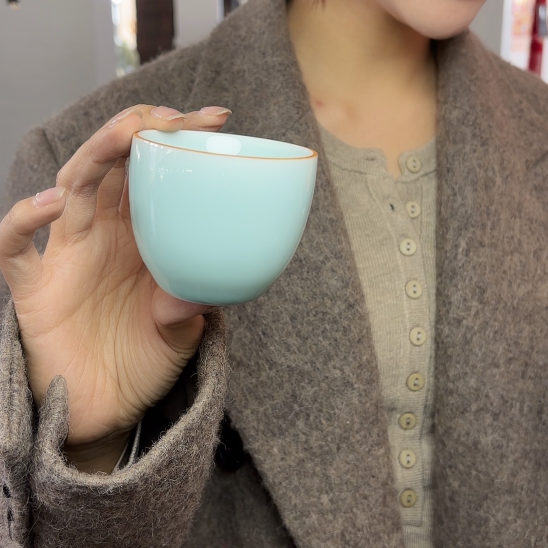 龙泉云间青瓷小米茶器