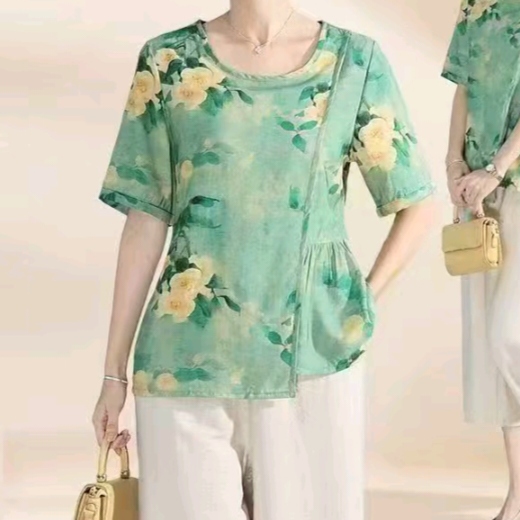 夏季时尚洋气短袖上衣T恤