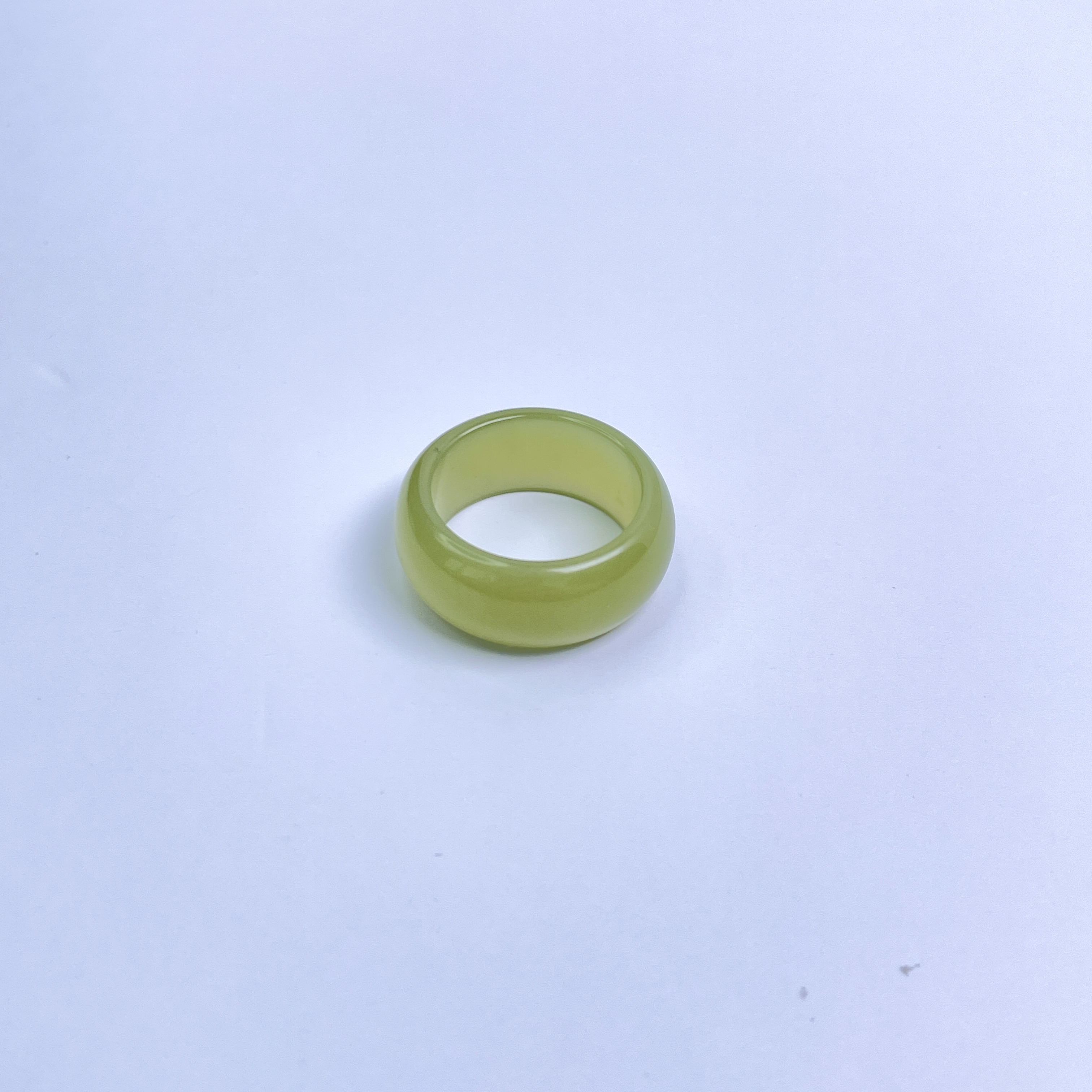 国风和田玉戒指戒圈宽版戒圈素圈戒指黄口戒圈天然保真