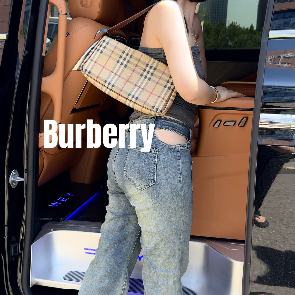 修复品618735/ BURBERRY/博柏利英伦格麻将包