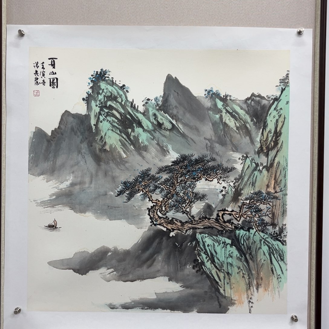 国画艺术家真人手绘