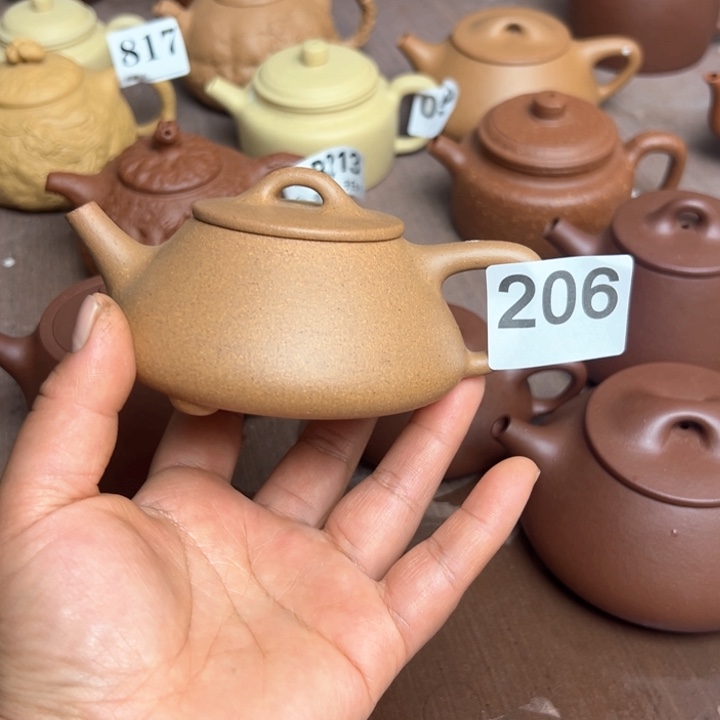 紫砂茶壶黄金段半手工200cc瑕疵