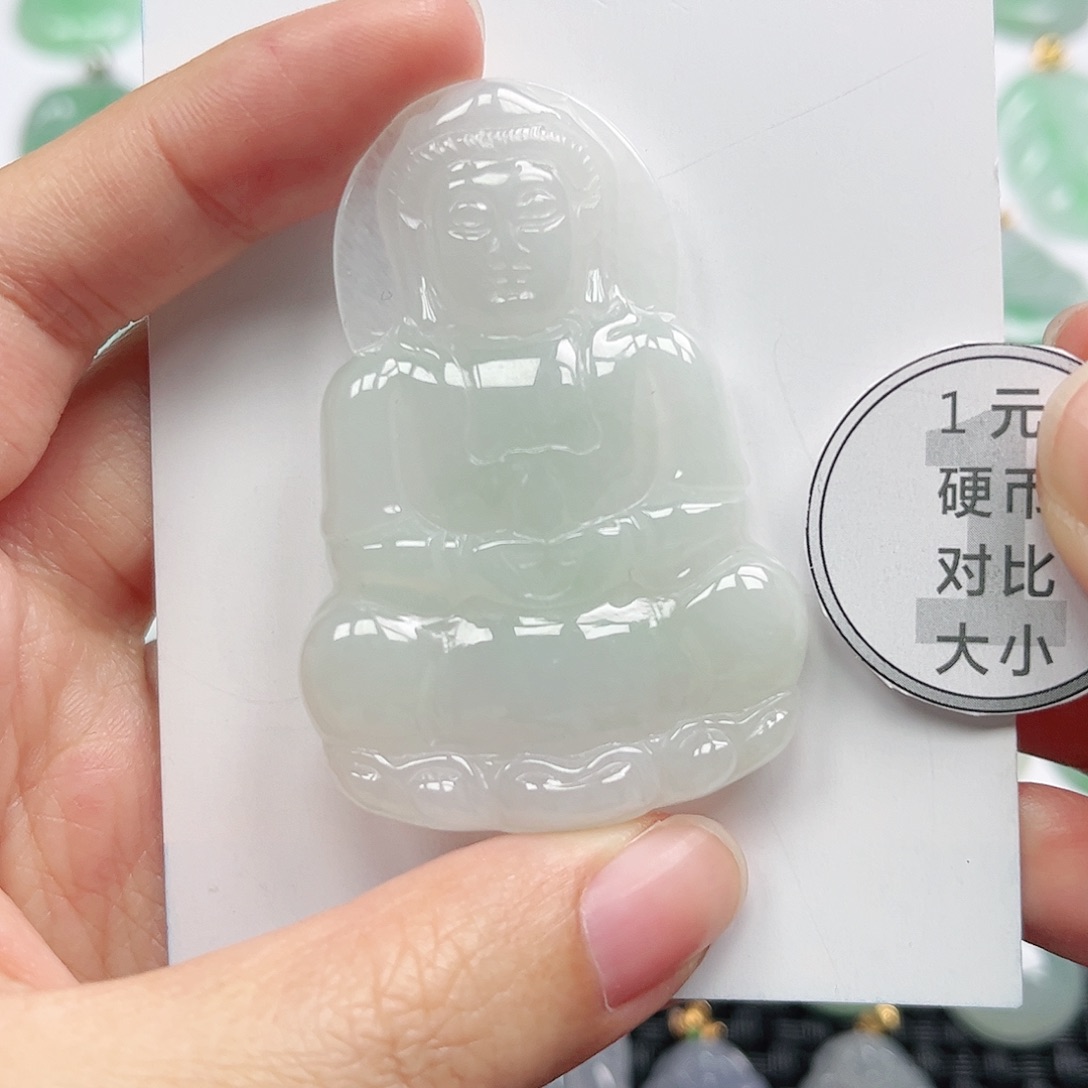 翡翠未镶嵌挂件四会天然A货翡翠