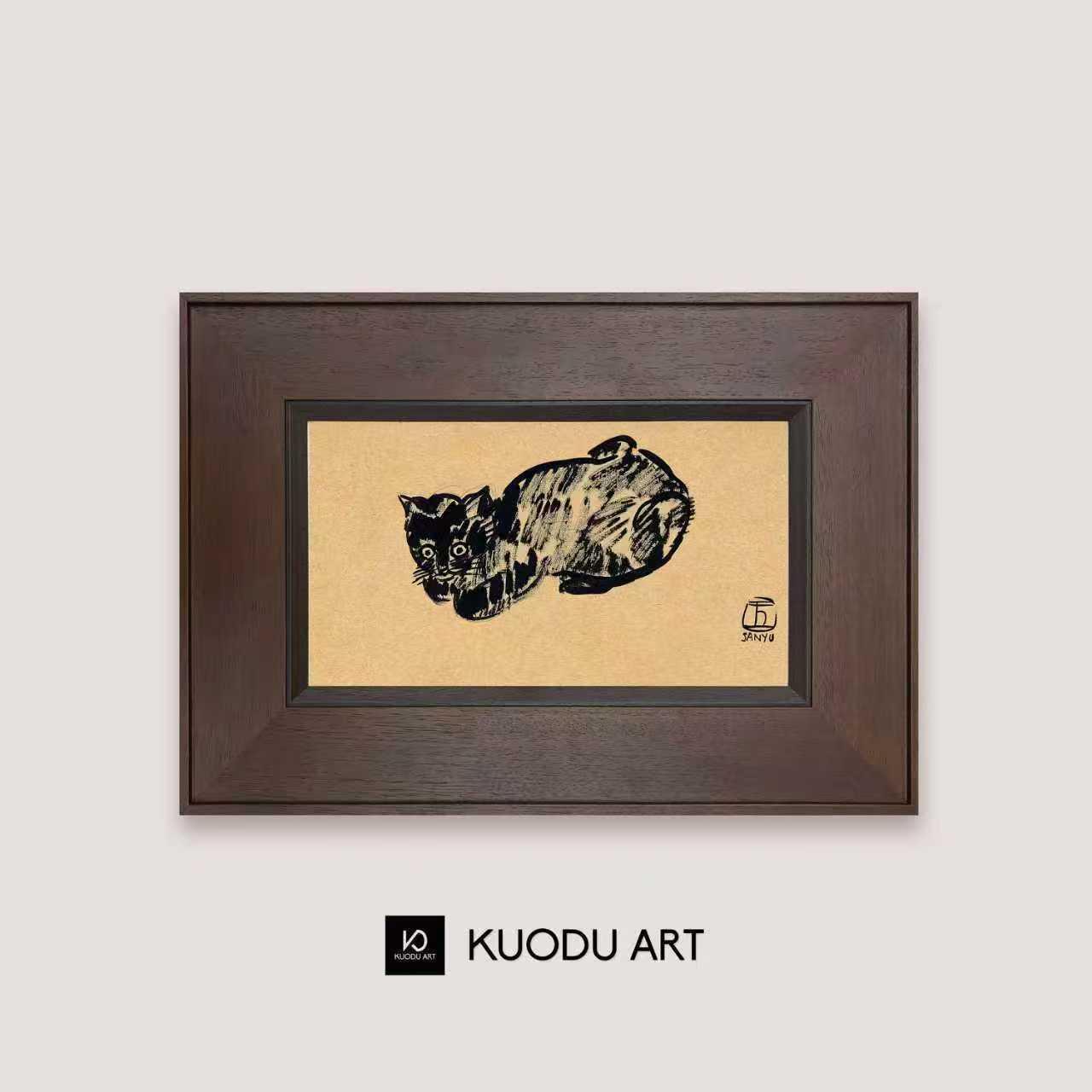 简约法式风格客厅挂画乔迁礼品实木框桌面摆画