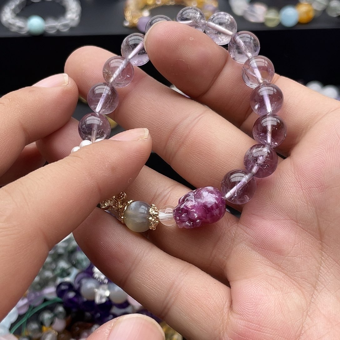 水晶手链未镶嵌紫阿赛