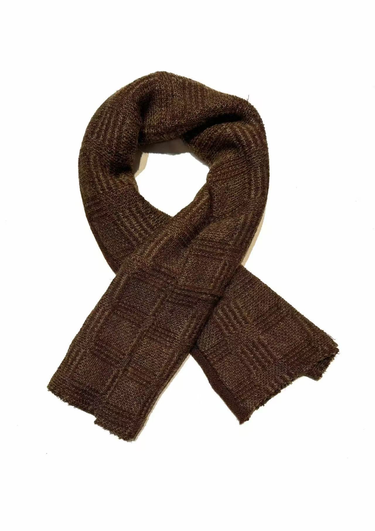 山山家-左岸迷香【羊毛围巾】Z25FW7237时尚纯色咖色极简风保暖休闲