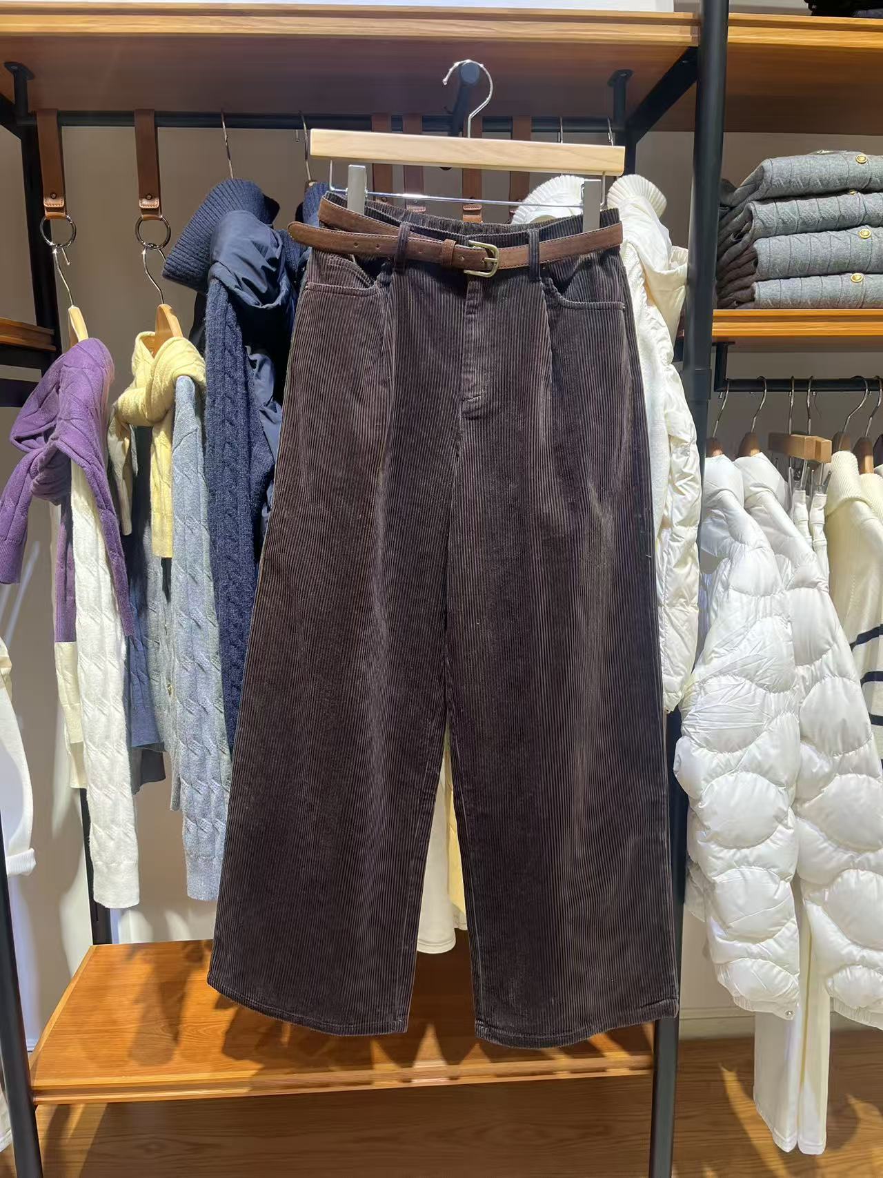 POLOWLAK25年冬季女式灯芯绒裤子