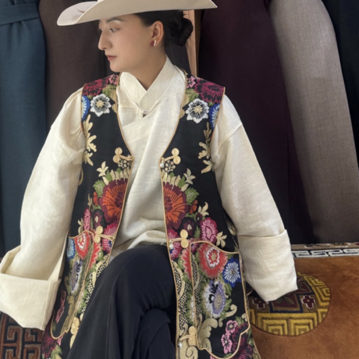 进口布热加色马甲#做工精细#宽松版