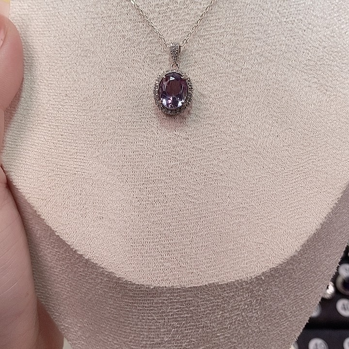 不***圆银S925镶嵌戒指烟晶