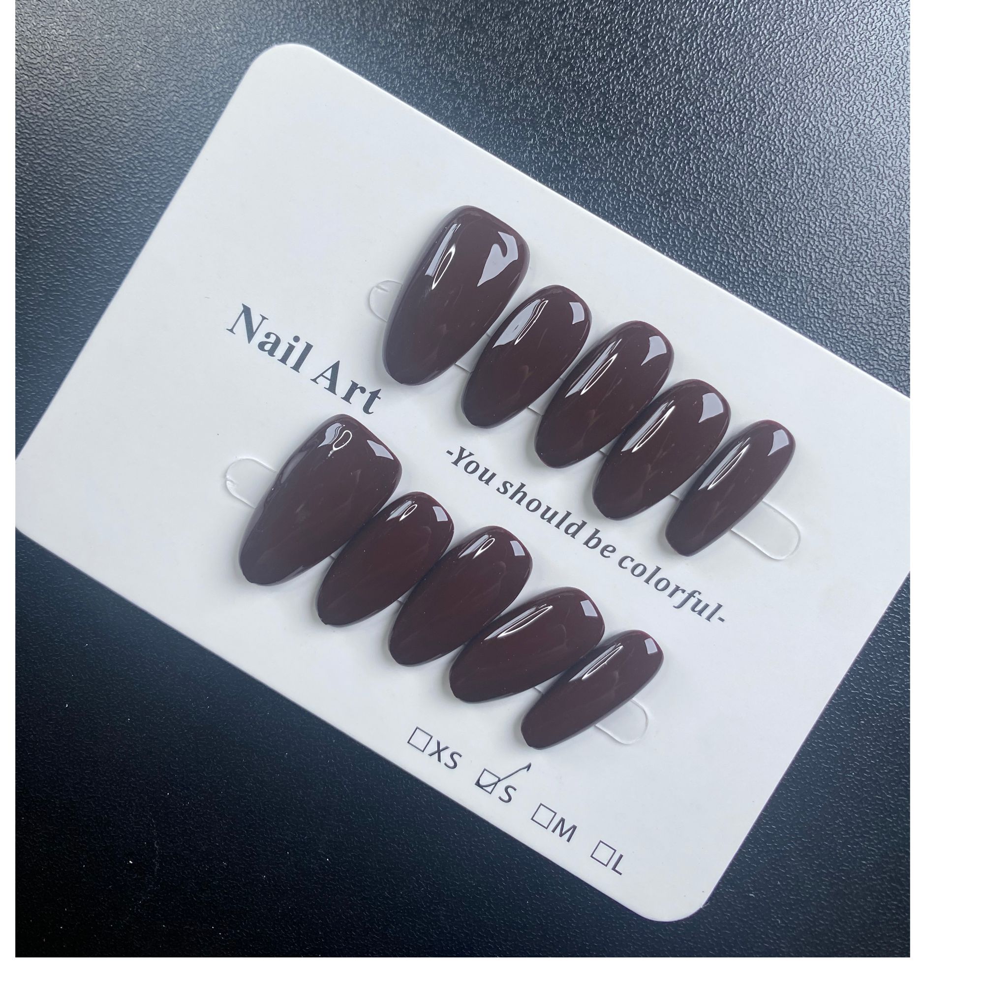 焦糖1号纯手工纯色穿戴甲