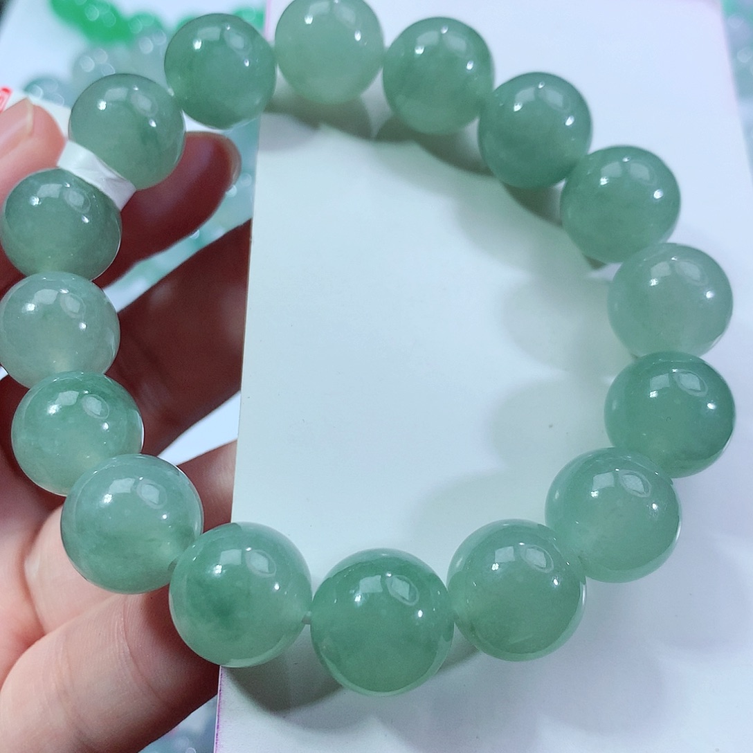 翡翠手链未镶嵌卡12.8