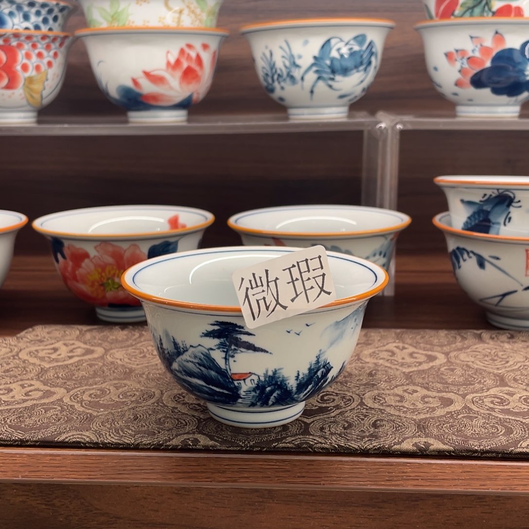 微瑕釉下彩纯手绘