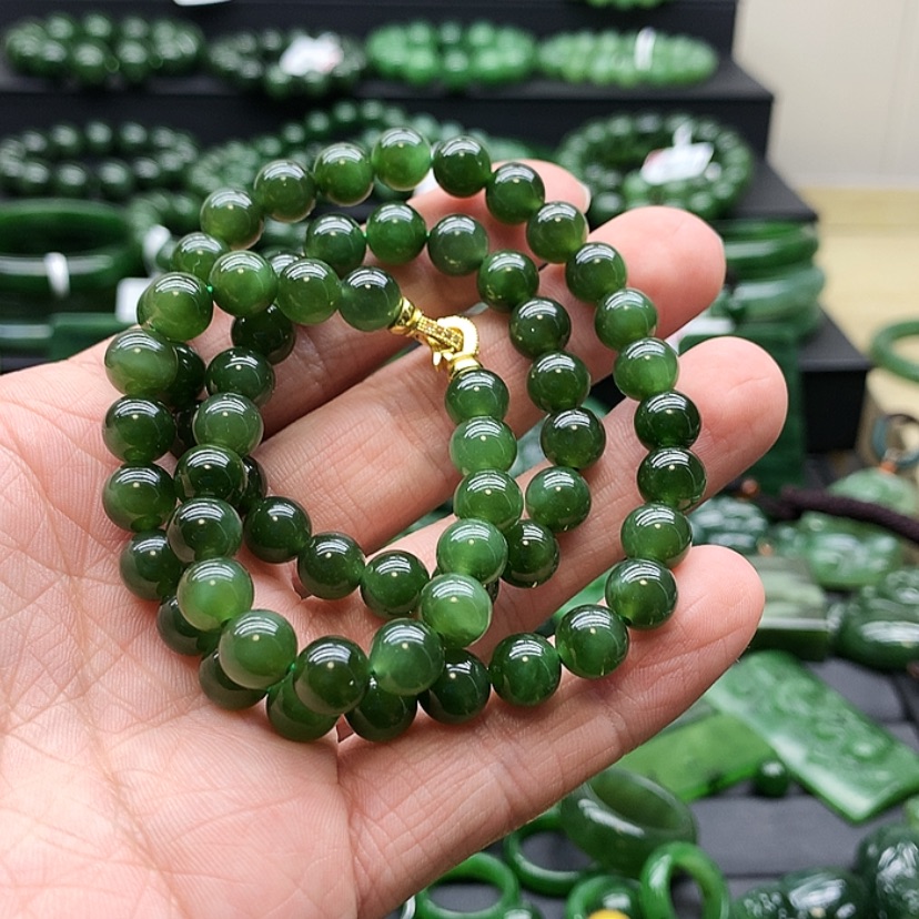 【闪购商品】和田玉（碧玉）颈饰未镶嵌8mm