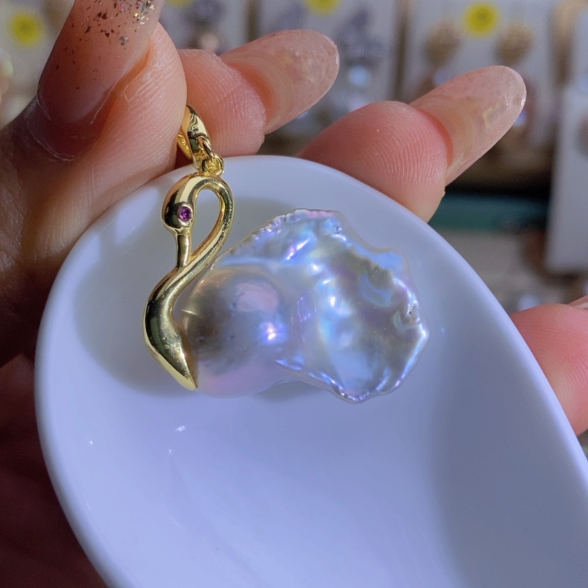 【闪购商品】淡水珍珠天然淡水珍珠（微瑕）合金