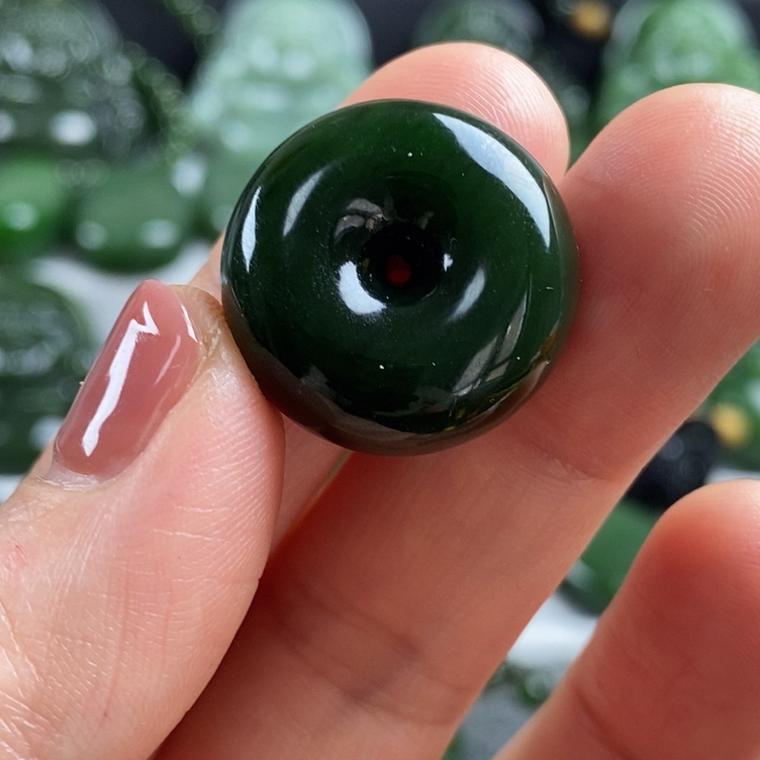 和田玉（碧玉）未镶嵌颈饰22mm