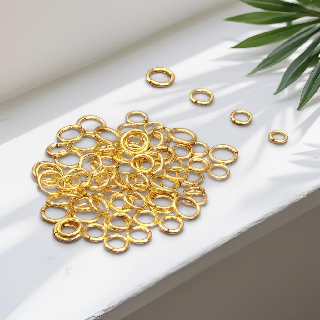 18K金 卡5mm开口圈手链项链DIY配件