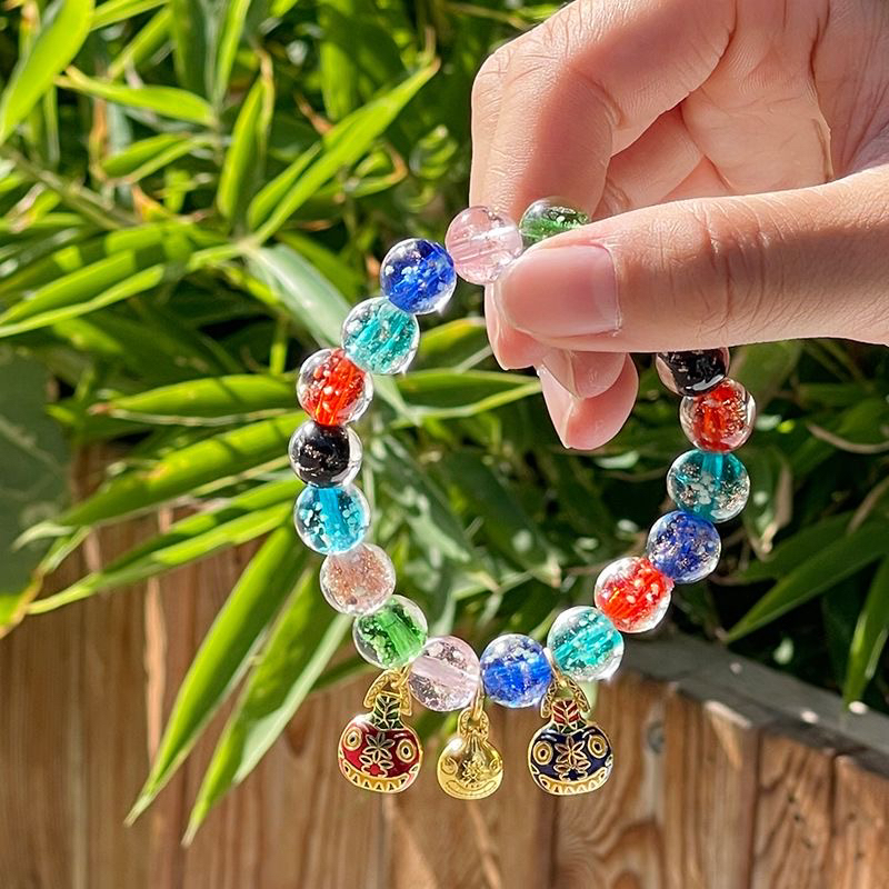 琉璃多彩多宝夜光手串