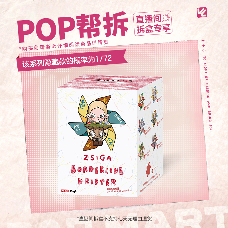 【潮玩商店拆盒】泡泡玛特Zsiga 沿线走的人系列 - 盲盒车载香薰