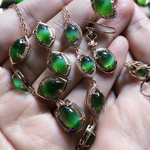 和田玉戒指银S925镶嵌