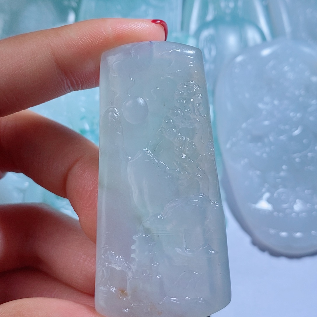 定制翡翠未镶嵌毛货不支持退货下单需确认抛光