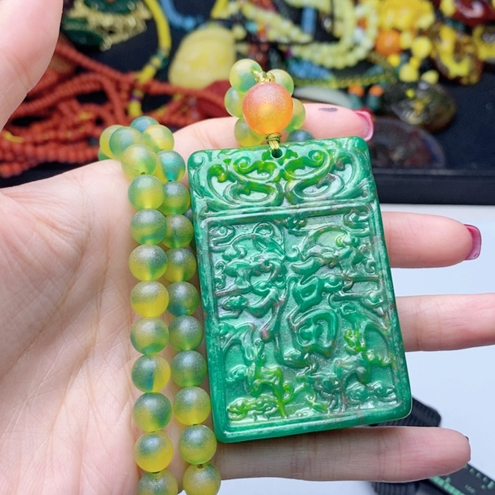 蜜蜡颈饰未镶嵌149套装