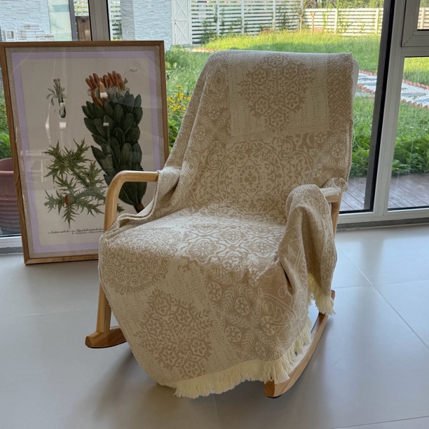 威廉棉麻流苏床盖