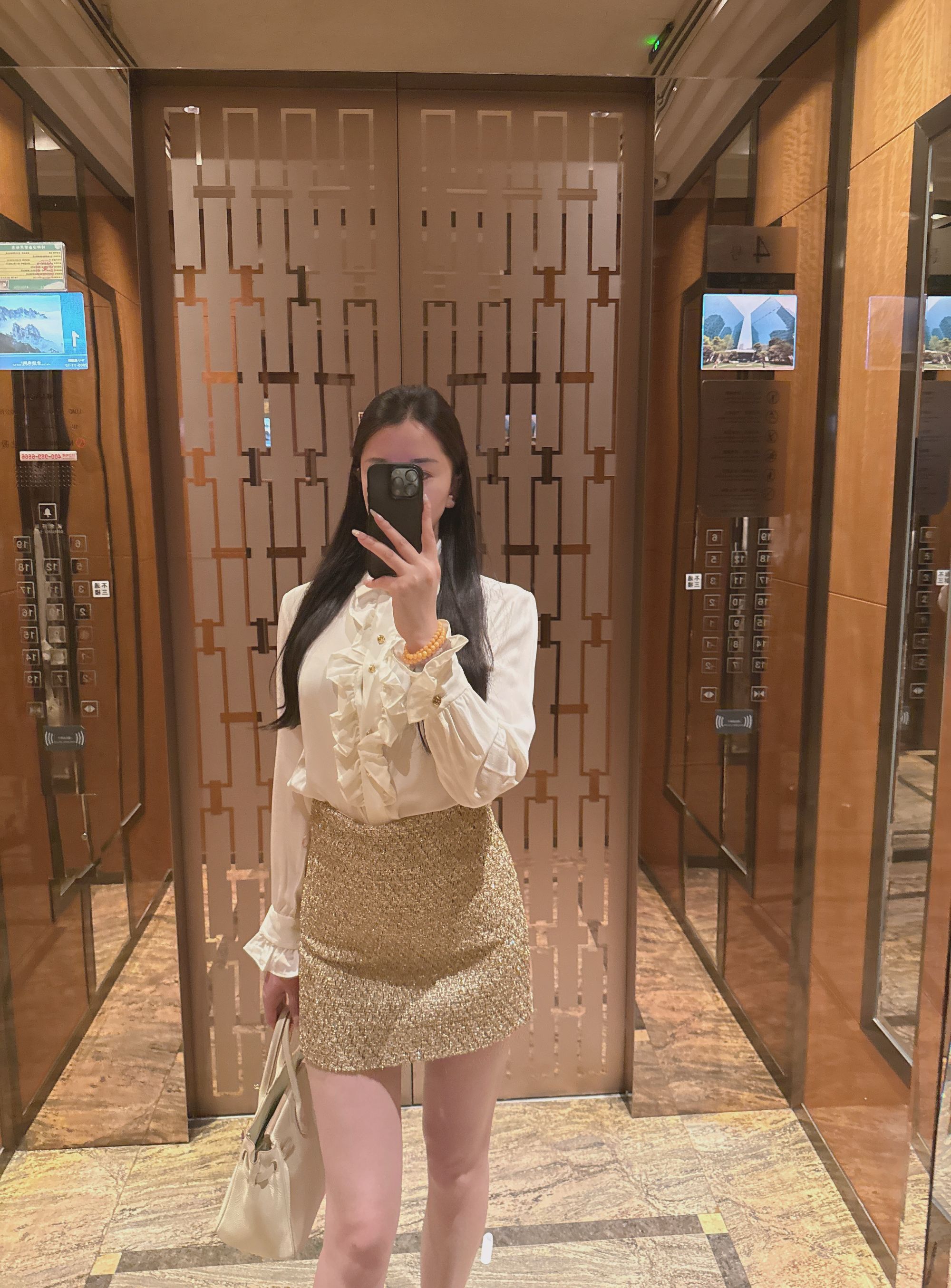 法国原单轻职风开门襟温柔桑蚕丝衬衫白色法式小香风长袖夏季