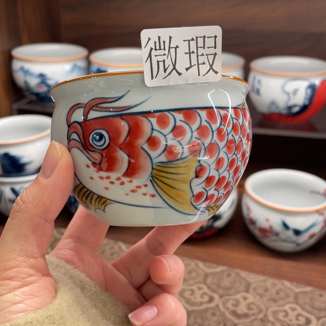 微瑕釉下彩纯手绘