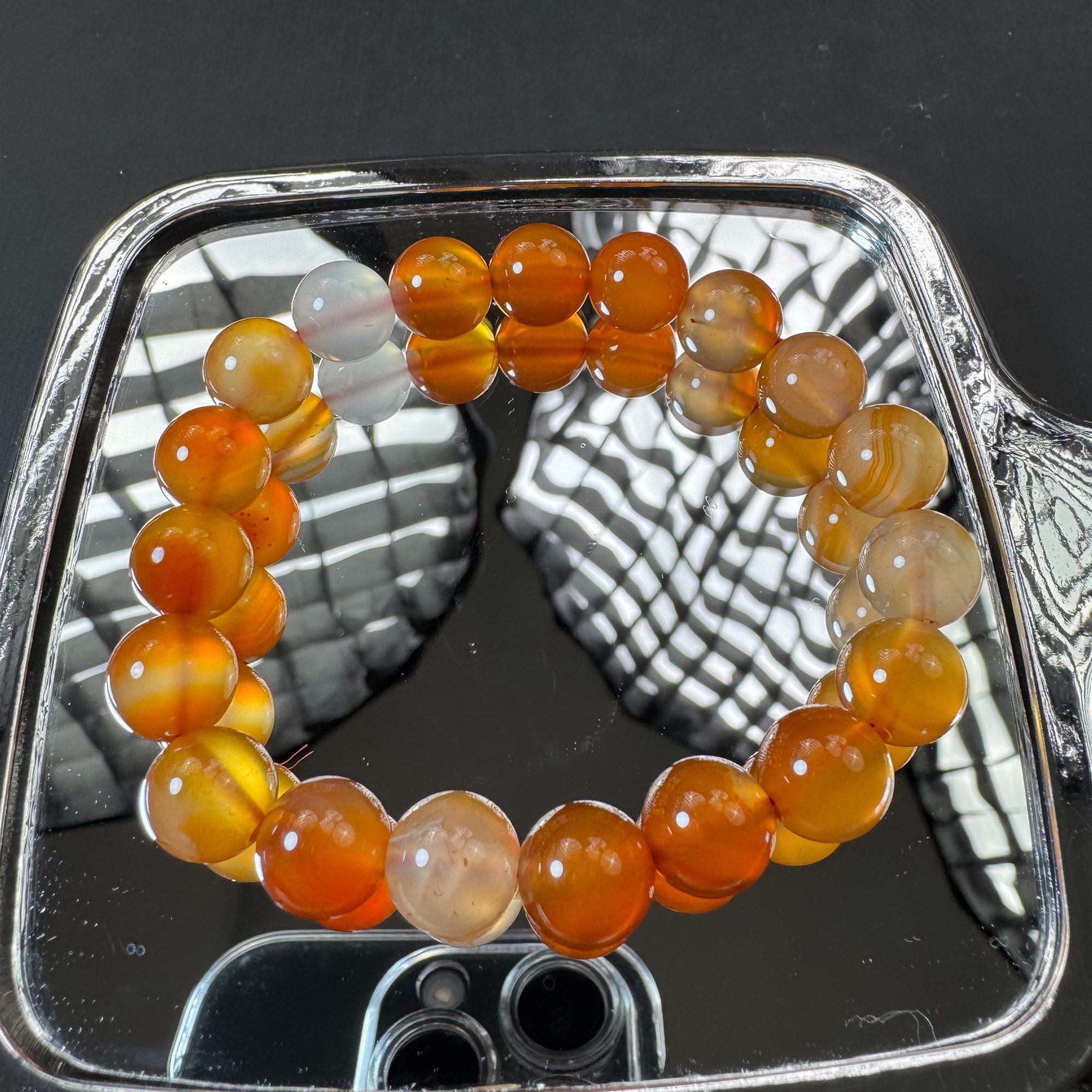 A933 天然玛瑙手链10mm+多样性发一