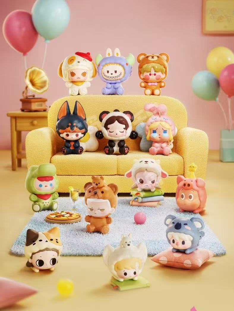 【XY】睡衣派对植绒款可爱可打孔钥匙扣