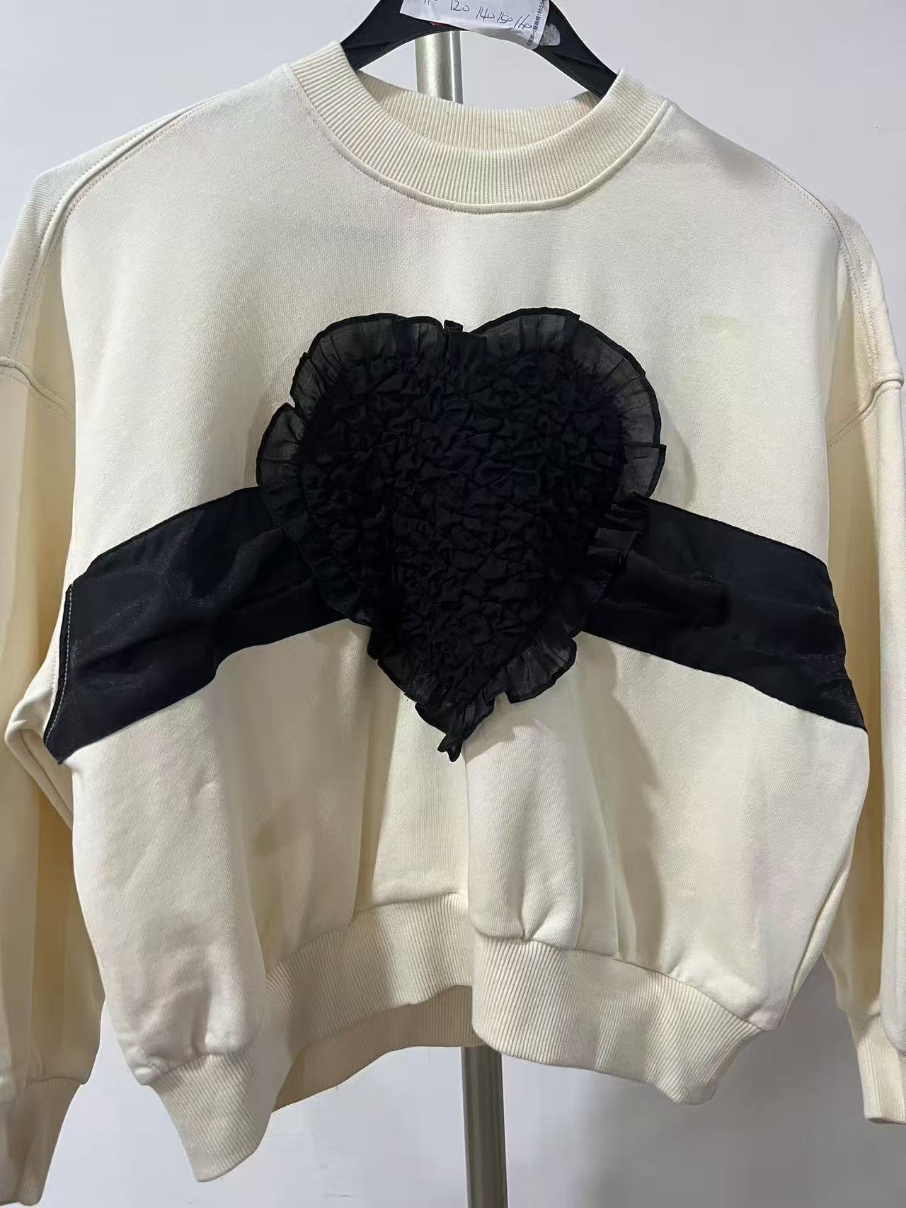 薄款拼色百搭儿童长袖卫衣（扣号）