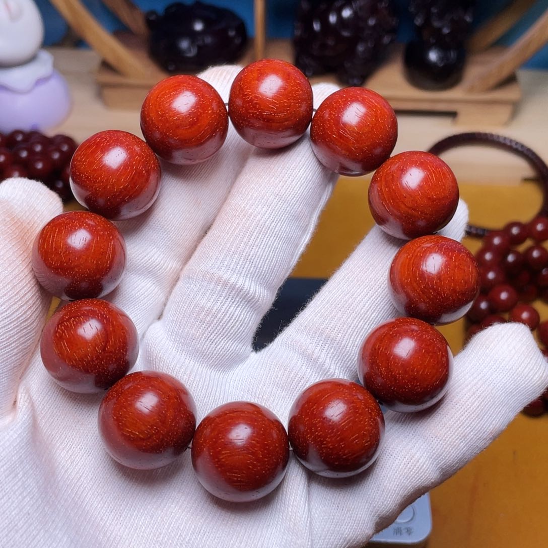 小叶紫檀手串/手链原汁原味2.0多金星