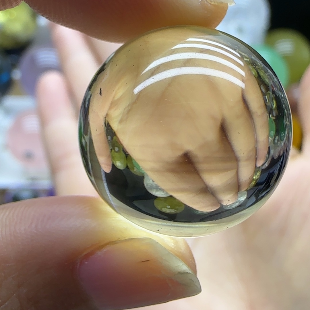 水晶珠宝半成品未镶嵌23.1mm黄水晶