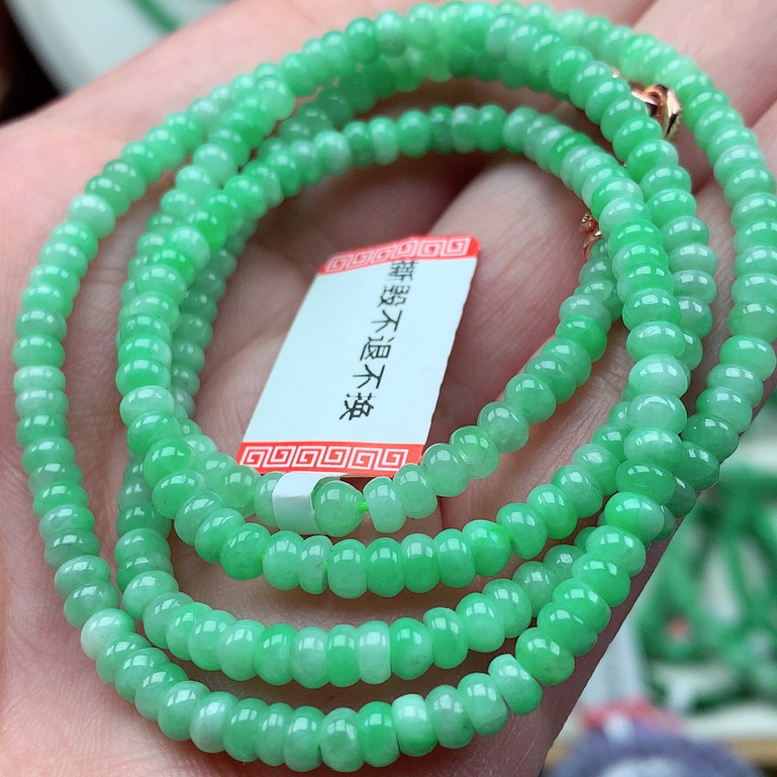 翡翠未镶嵌毛衣链翡翠