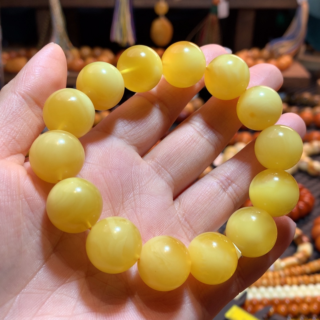 蜜蜡未镶嵌手串蜜蜡手串