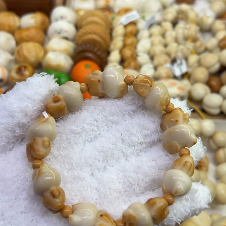 菩提根/象牙果把件9 象牙果原果雕刻炭烧kt 猫