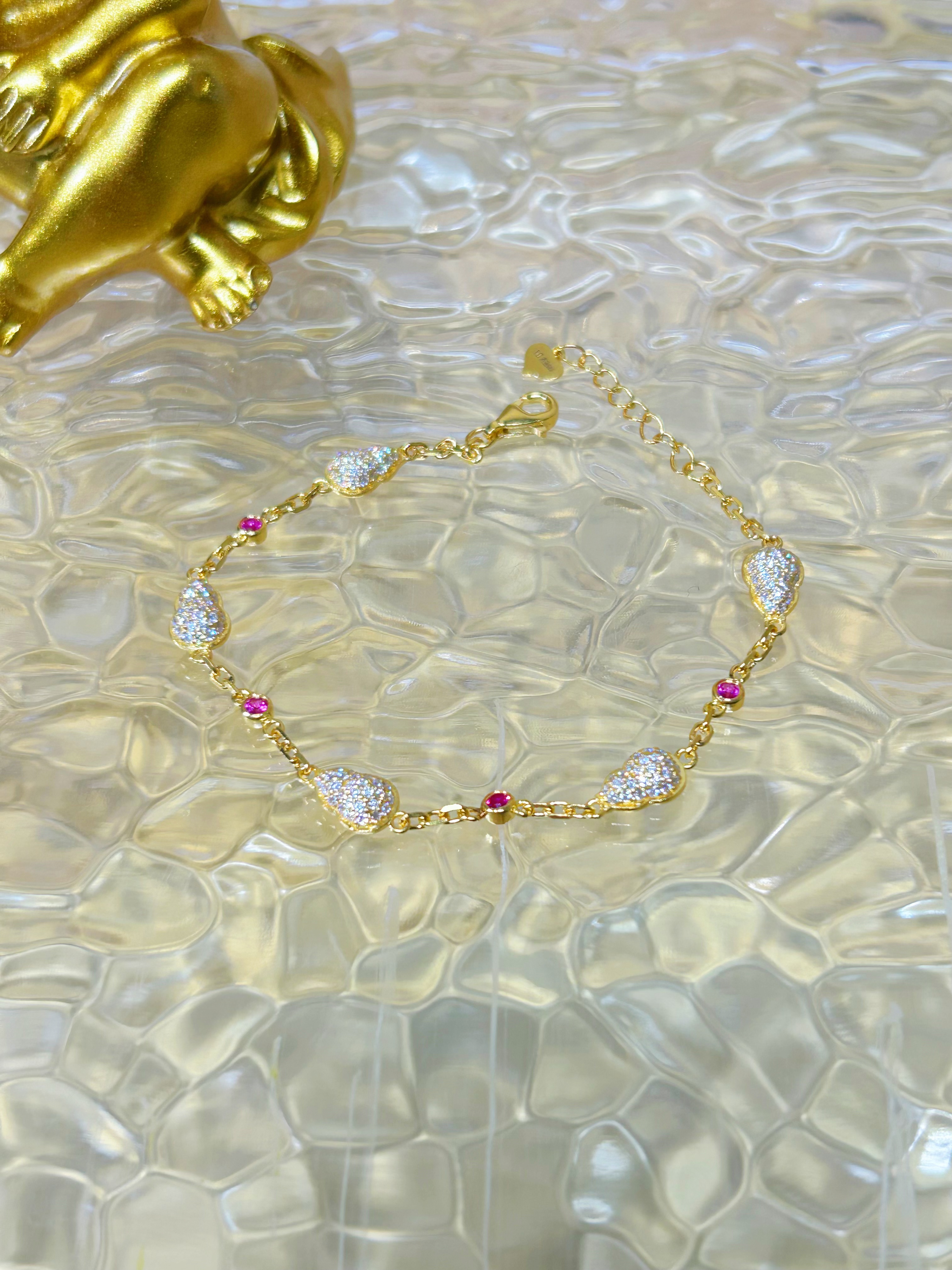 足金999  葫芦手链  黄金5G工艺