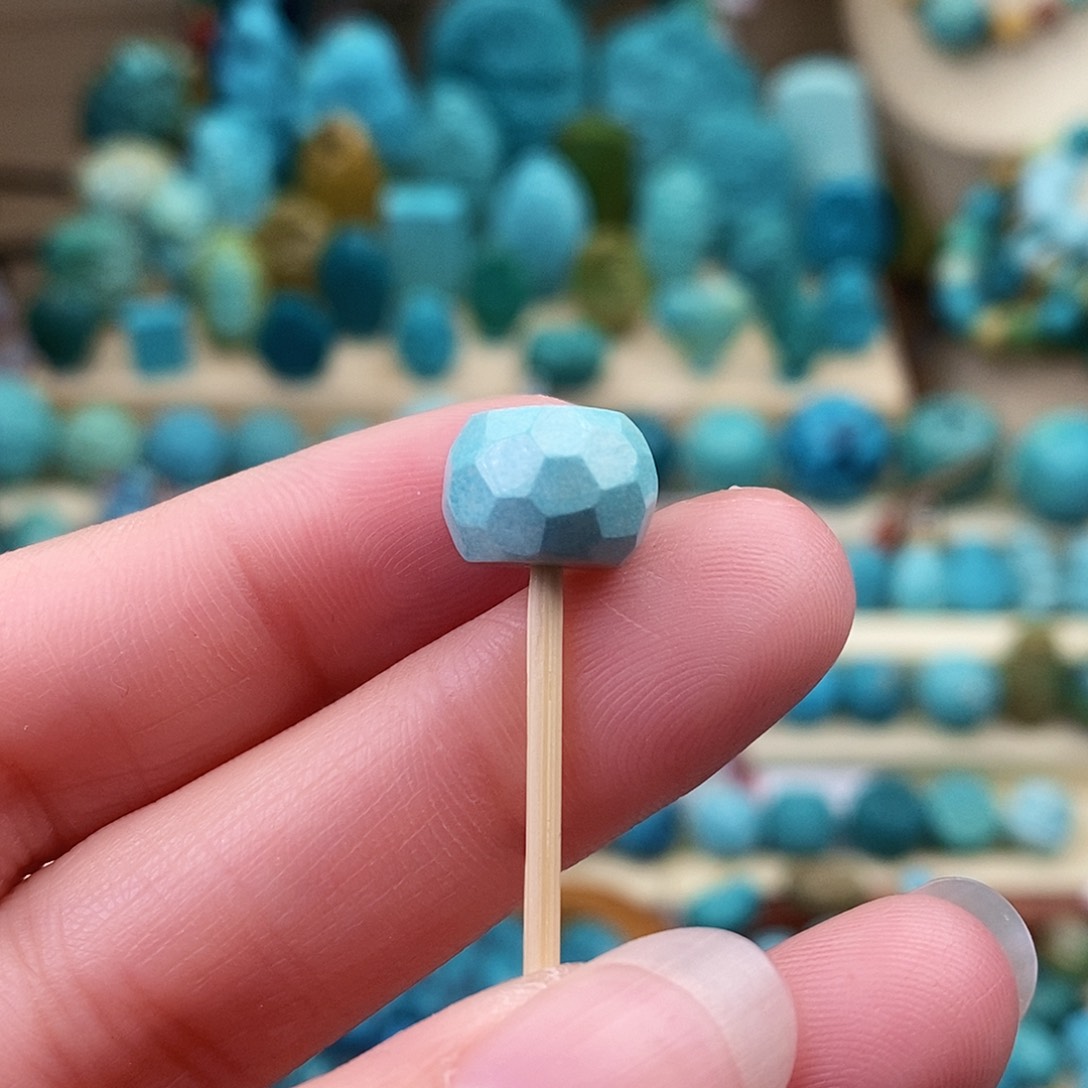 绿松石珠宝奇石未镶嵌11mm